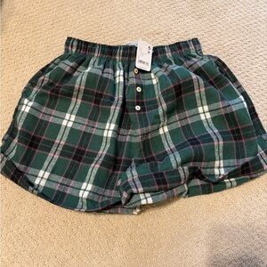 Plaid Flannel Boxer Shorts